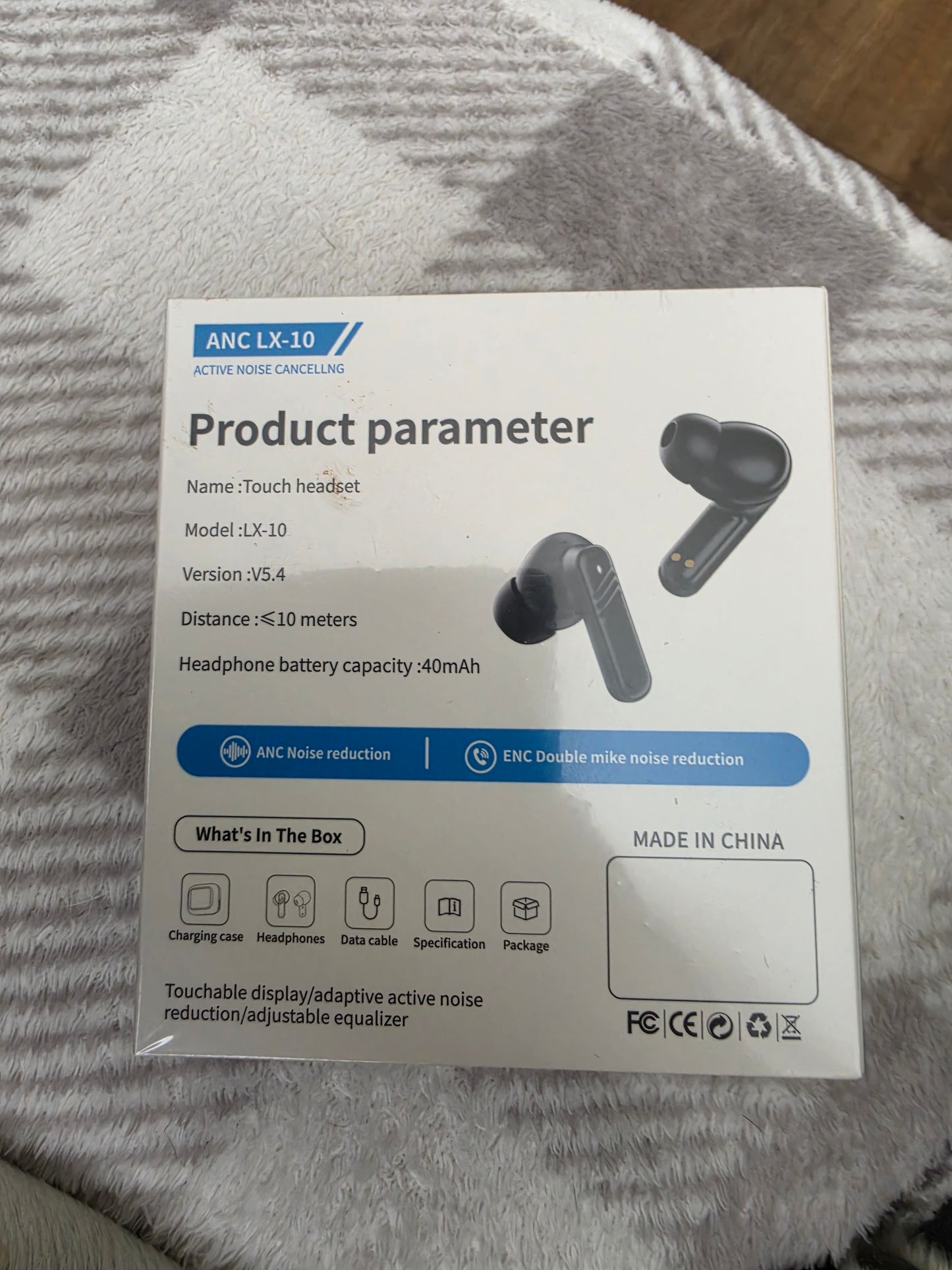 Anc lcd touch screen ear pods
